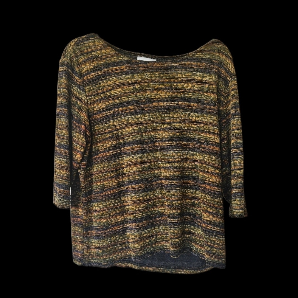 Timbuktu Station Women's Modern Multicolor Striped Blouse.